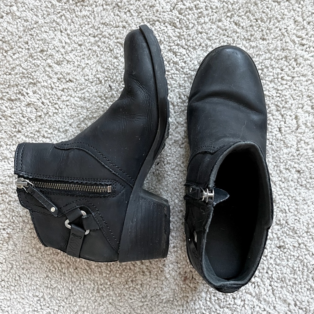 Teva Black Heeled Boots for Women